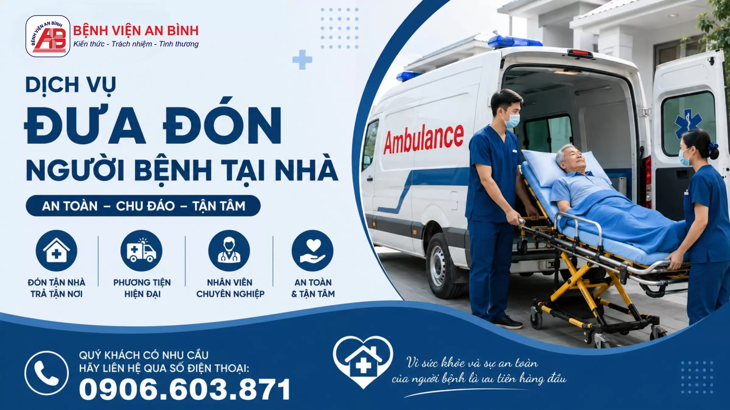 Dịch vụ xe đưa đón người bệnh tại nhà